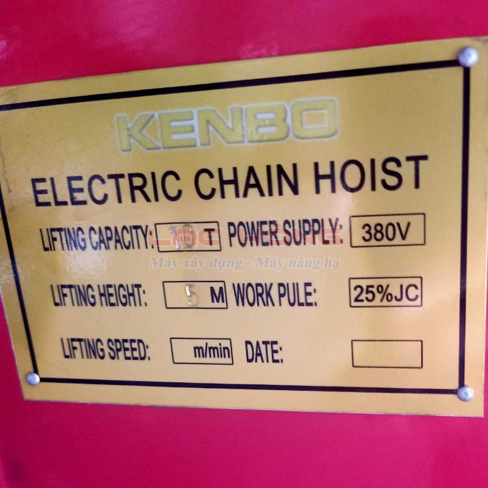 Pa lăng xích điện KENBO DHS10T