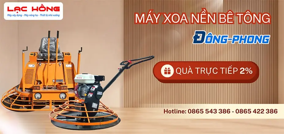 Baner khuyến mại máy xoa nền bê tông