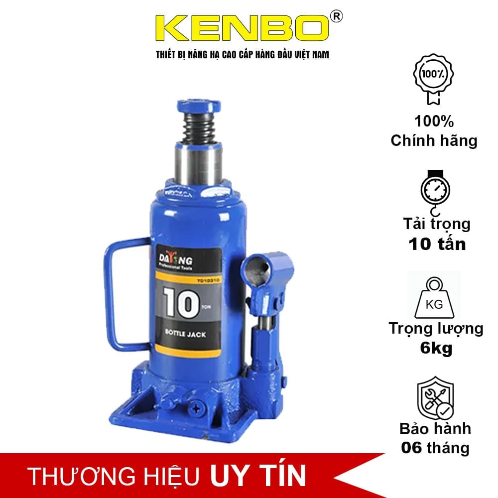 Con đội thủy lực 10 tấn, kích thủy lực 10 tấn giá rẻ 3 Kích thủy lực 10 tấn KENBO cao cấp