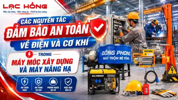 Banner Lạc Hồng về nguyên tắc an toàn điện cơ khí trong máy móc xây dựng và nâng hạ