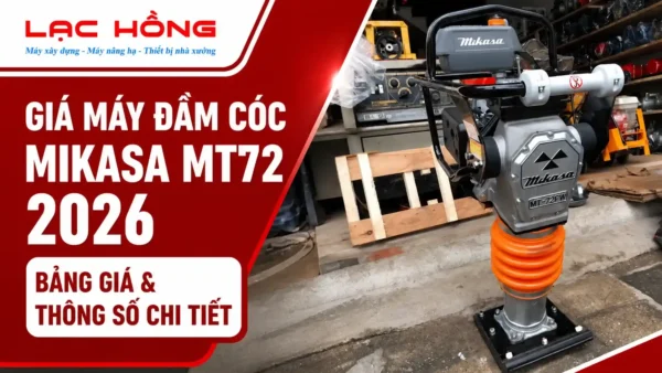Máy đầm cóc Mikasa MT72FW màu xám cam tại kho Lạc Hồng