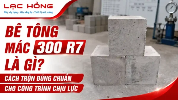 Các mẫu khối bê tông mác 300 R7 xếp chồng trong xưởng thử nghiệm