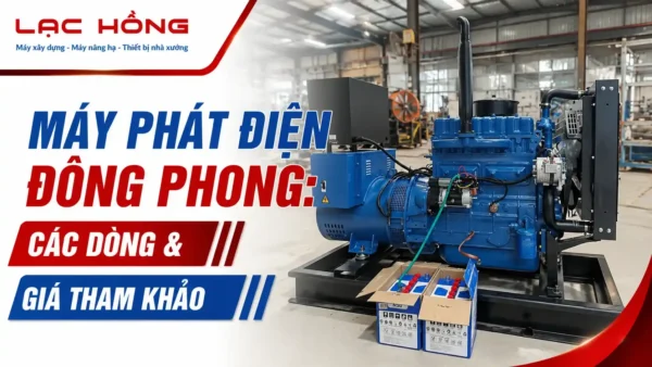 Máy phát điện Đông Phong màu xanh công suất lớn đặt trong nhà xưởng