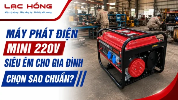 Máy phát điện mini 220V màu đỏ đen BS3500 của Lạc Hồng
