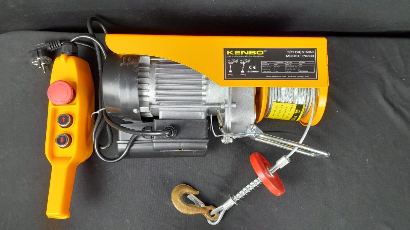 Tời điện mini Kenbo PA300 màu vàng