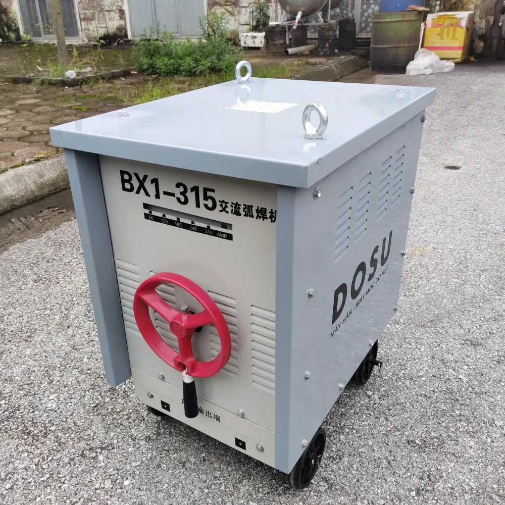 Máy hàn DOSU BX1-500 2 Máy hàn hồ quang xoay chiều DOSU BX1-315 màu xám có bánh xe