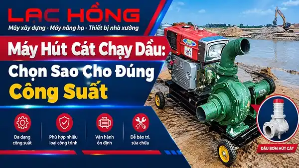 Máy hút cát chạy dầu động cơ Đông Phong NS thương hiệu Lạc Hồng