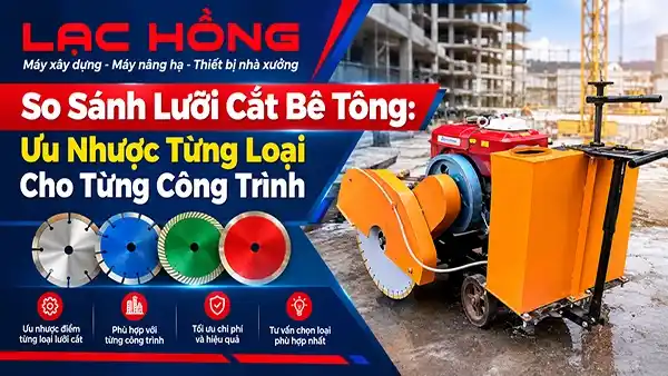 So sánh lưỡi cắt bê tông: ưu nhược từng loại cho từng công trình