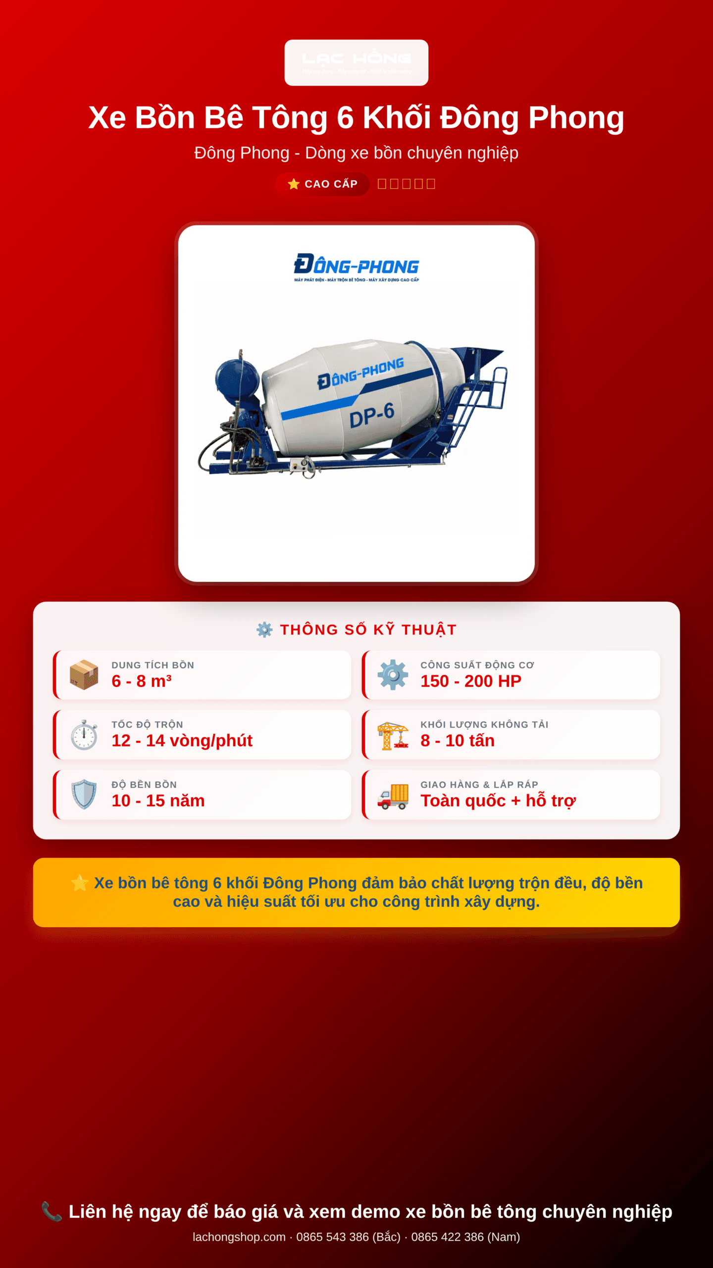 Infographic một xe bồn bê tông bao nhiêu khối