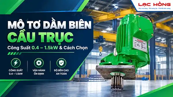 Mô Tơ Dầm Biên Cầu Trục: Công Suất 0.4 – 1.5kW & Cách Chọn