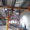 Pa lăng xích điện KENBO 0.5 tấn lắp đặt trên ray di chuyển trong nhà xưởng